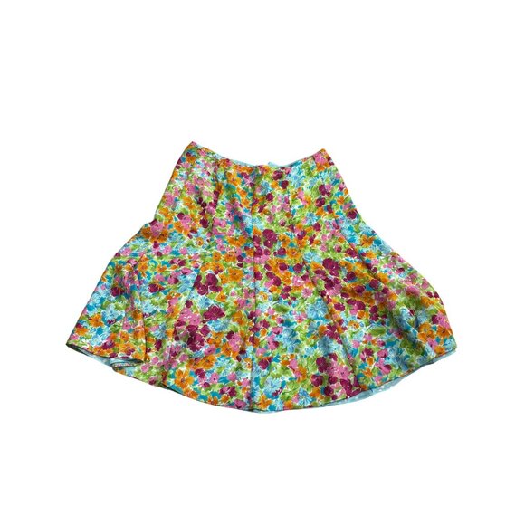 Reversible Floral & Polka Dot A-Line Skirt 27" Length 17" Waist 26" Hips Unbrand - Picture 1 of 7